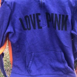 VS pink quarter zip